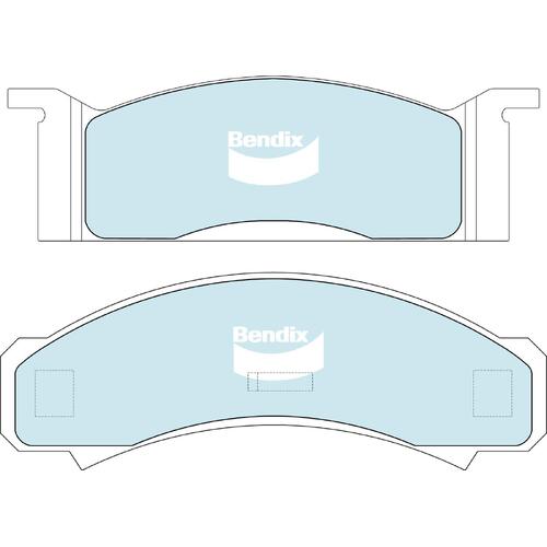 Brake Disc Pad Set  Bendix DB1807 GCT For FORD FAIRLAINE  FAIRMONT FALCON MUSTANG