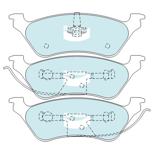 Brake Pads H/Duty Bendix DB1853HD for Jeep Cherokee KJ SUV 3.7 4x4 3.7LTP EKG