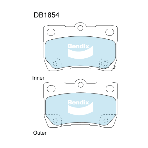 Brake Pads General CT Bendix DB1854GCT for Lexus IS GSE21 Sedan 350 3.5LTP 2GR FSE