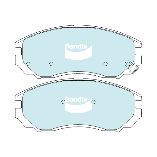 Brake Disc Pad Set  Bendix DB1863 GCT For HYUNDAI TIBURON GK V6 2.7L