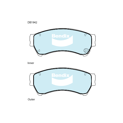 Brake Pads H/Duty Bendix DB1942HD for Mazda 6 GH Wagon MZR 2.5LTP L5 VE