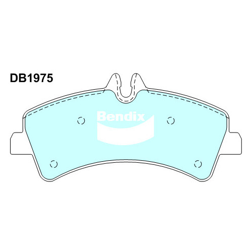 Brake Pads H/Duty Bendix DB1975HD for Volkswagen Crafter 30-50 2F Cab Chassis TDI 2.0LTD CKTB CSLA