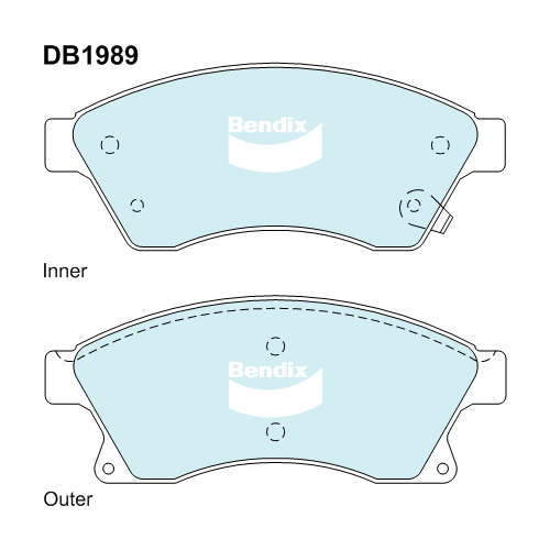 Brake Pads General CT Bendix DB1989GCT for Holden Cruze JH Sedan DTFi 2.0LTD Z20D1