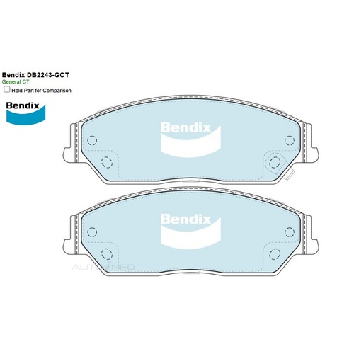Brake Pads General CT Bendix DB2243GCT for Toyota Camry ACV40 Sedan 2.4LTP 2AZ FE