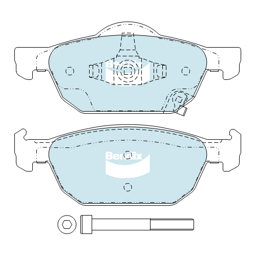 Brake Pads General CT Bendix DB2308GCT for Honda Accord Euro CU Sedan i (CU2) 2.4LTP K24Z3