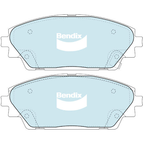 Brake Pads General CT Bendix DB2330GCT for Mazda 3 BM Hatchback 2.0LTP PY VPS
