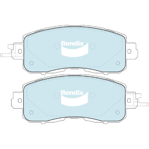 Brake Pads General CT Bendix DB2336GCT for Nissan Altima L33 Sedan ST ST-L Ti 2.5LTP QR25DE