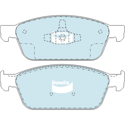 Brake Pads General CT Bendix DB2353GCT for Ford Focus LW Hatchback ST215 2.0LTP R9DA