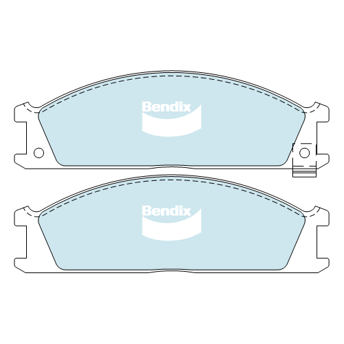 Brake Disc Pad Set Front Bendix DB438 GCT For NISSAN Navara Pathfinder SUBARU
