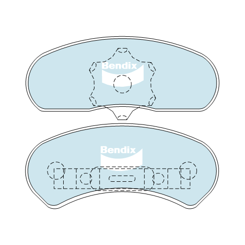 Brake Disc Pad Set Front Bendix DB6 GCT