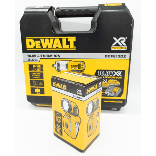 Dewalt Cordless 3/8 Impact Wrench & Torch Combo DCF813D2-XE kit