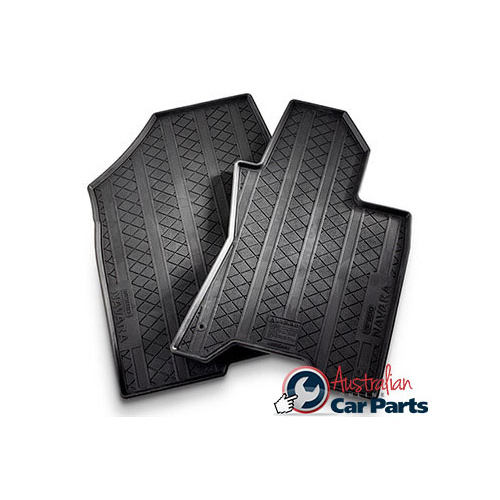Rubber Mats suitable for Nissan Navara D23 Manual Front 2015-2016 DC KC Genuine New