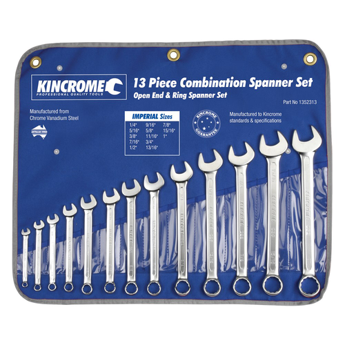 KINCROME Combination Spanner Set 13 Piece 1352313
