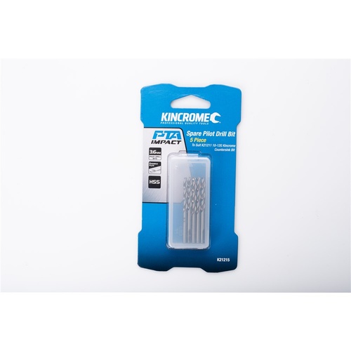 KINCROME Spare Pilot Drill Bit 3.6mm 5 Piece - To Suit K21211 K21215