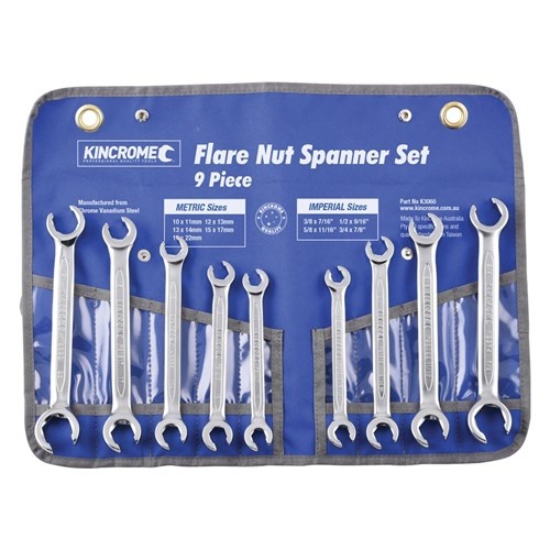 FLARE NUT SP SET 9PC IMP/MET	K3060	