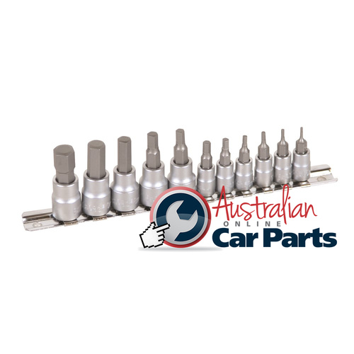 KINCROME Hex Socket Set Short Series 11 Piece 1/4 & 3/8 Drive - Metric K5023