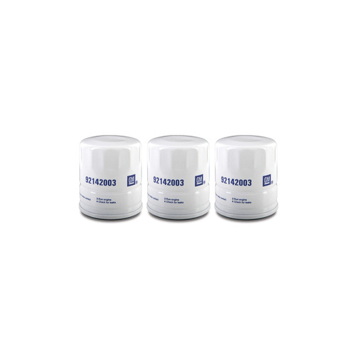 Oil filter V6 Pack of 3 Genuine suitable for Holden Commodore VN VP VR VS VT VX VY 92142003 GM
