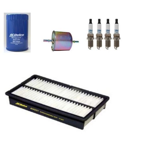 OIL AIR FUEL FILTERS SPARK PLUGS SERVICE KIT ACDelco suitable for MAZDA TRIBUTE 2001-04 2.0l