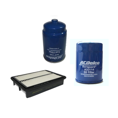Oil Air Fuel Filters Diesel suitable for Hyundai iLoad 2008-2017 2.4l ACDelco service