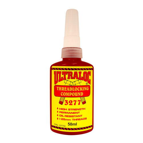 Ultraloc Threadlocking Compound Red - Anaerobic High Strength Permanent Grade - High Viscosity - Oil Resistant 50ml
