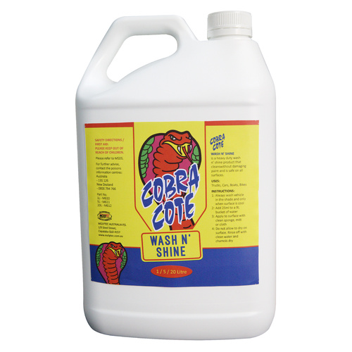 Cobra Cote Wash n' Shine 20 Ltr Car Wash for all automotive Purposes