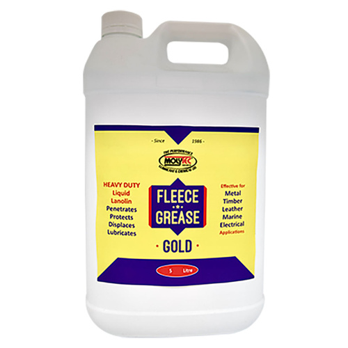 Molytec Fleece Grease Gold Extra Strength Lubricant for Heavy Duty Applications 5L Bottle
