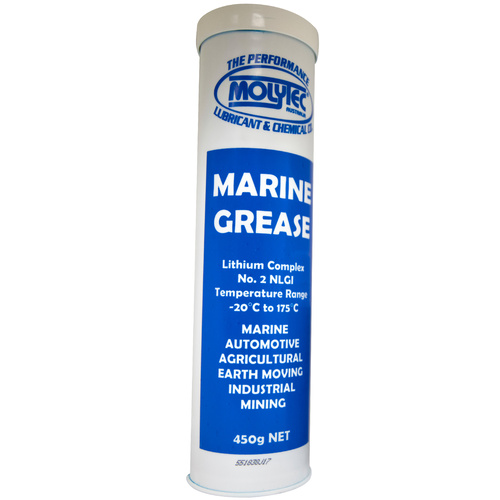 Molytec Marine Grease #2 NLGI Lithium Complex Grease, Superior Water Resistance 450g Cartridge
