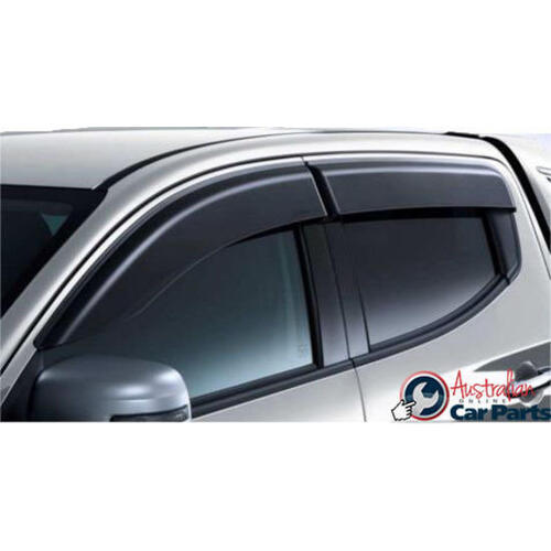 Weather shields  for Mitsubishi Triton MQ 2016- set of 4 Dual cab MZ330748 Genuine New