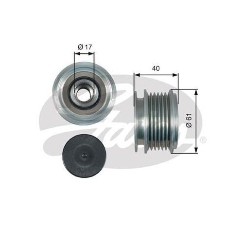 Pulley - Alternator Overrunning Clutch  Gates OAP7013