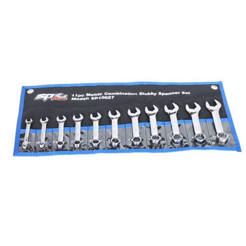 SP Tools Spanner Set 11 Piece Metric Stubby ROE SP10027 