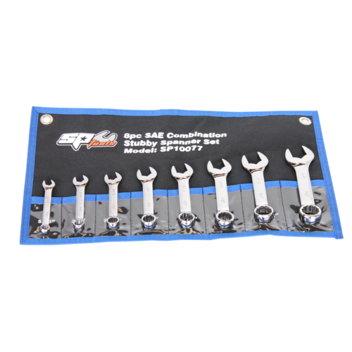 SP Tools Combination Spanner Set Stubby ROE 8 Piece SAE SP10077 
