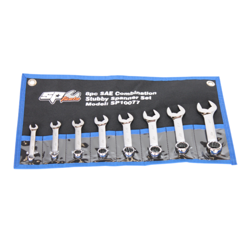 SP Tools Combination Spanner Set Stubby ROE 8 Piece SAE SP10077 