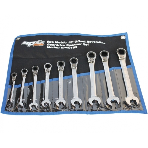 SP Tools Spanner Set Reversible Gear Drive Metric 11 PieceP10111