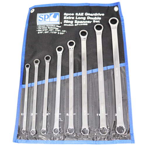 SP Tools Spanner SAE Gear Drive 8 Piece Ex-Long Double Ring SP10468 