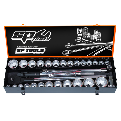 SP Tools Socket Set 3/4 Drive 12 Point 32 Piece Metric/SAE SP20400 