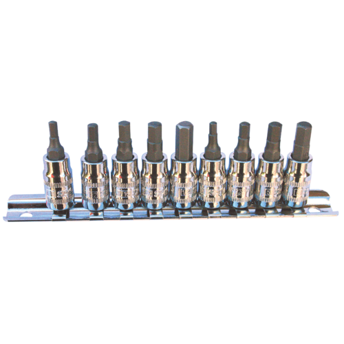 SP Tools Socket rail 1/4 Drive InHex Metric/SAE 9 PieceSP20540