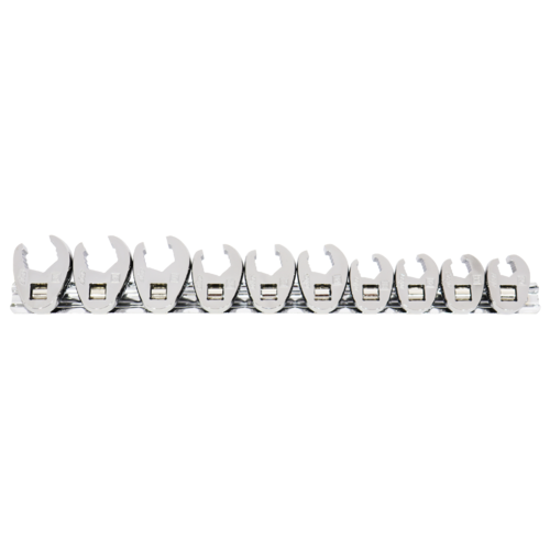 SP Tools Flare Crowfoot Nut Wrench rail 3/8" Drive Metric 10 Piece SP20574