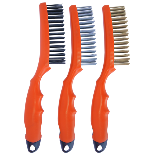 SP Tools Brush Wire 254Mm 3Pc Set - 4 X 16 Row Pp Handle SP30892