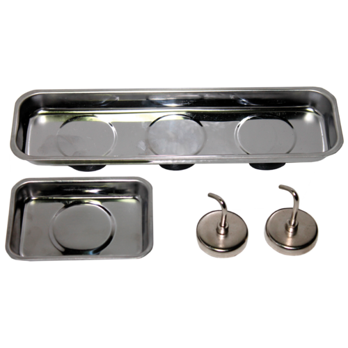 Magnetic Tool Tray & Hook Set 4 PieceP Tools SP30913 Stainless Steel