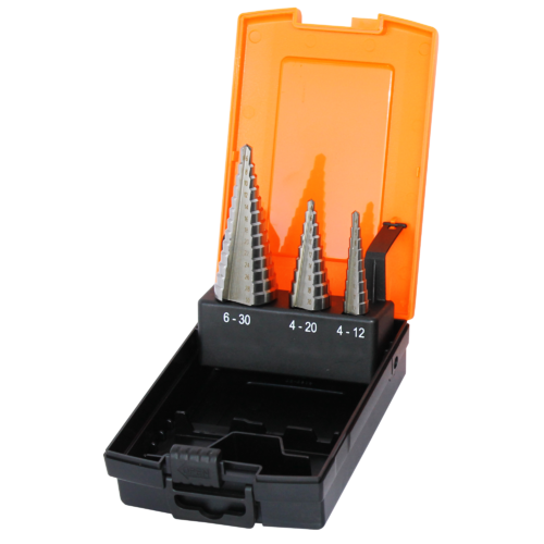 SP Tools Step Drill Set 3 Piece Metric m2 4 To 12mm in 1mm Inc SP31398