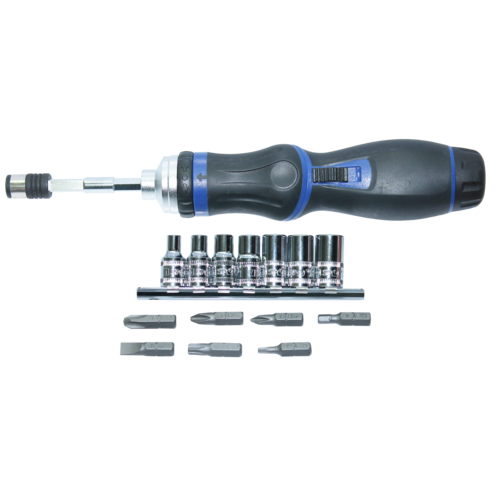 SP Tools Bit Set 16 Piece Inc Rotatable Ratchet Driver SP39635