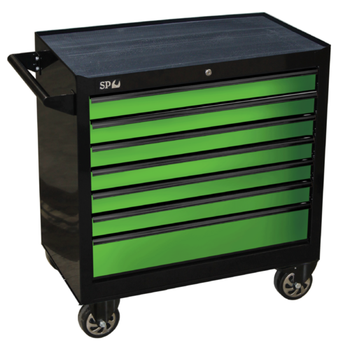 SP Tools Roller Cab Black/green 7 Drawer Custom Sumo SP40127