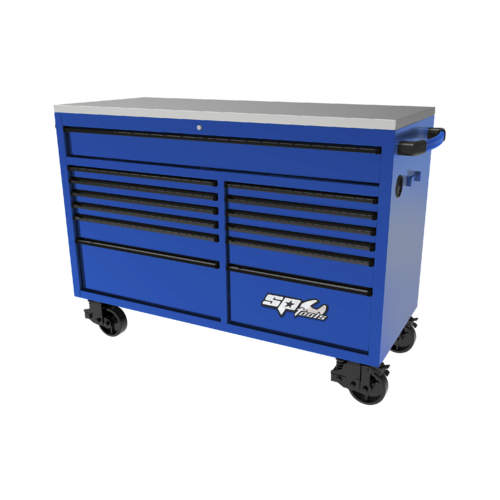SP Tools Wide Roller Tool Cabinet USA Sumo Series SP44725BL Blue/Black 13 Drawer