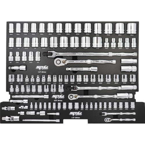 SP Tools Eva ToolKit 105 Piece Metric/SAE Socket & Accessories SP50006M