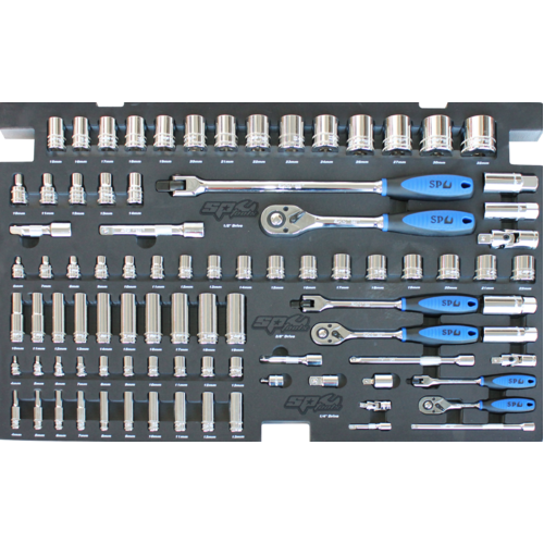 SP Tools Eva ToolKit 88 Piece Metric Socket & Accessories SP50010