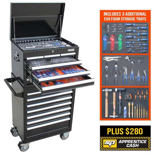 Custom Series Tool Kit - 293PC - Metric/SAE - Plus EVA Storage Trays SP Tools SP50125X