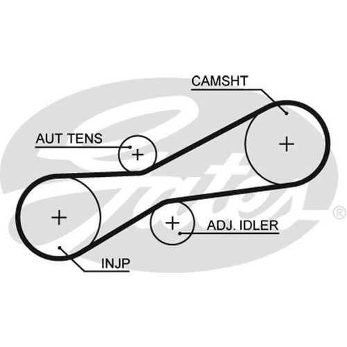 Timing Belt Gates T1091 for Volkswagen LT 28-46 2DC, 2DF, 2DG, 2DL, 2DM C/Chassis TDI 2.5 Diesel BBF