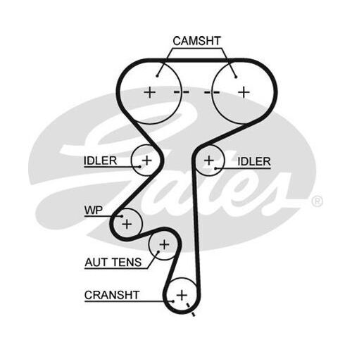 Timing Belt Gates T1094 for Holden Viva JF Wagon 1.8 Petrol F18D3