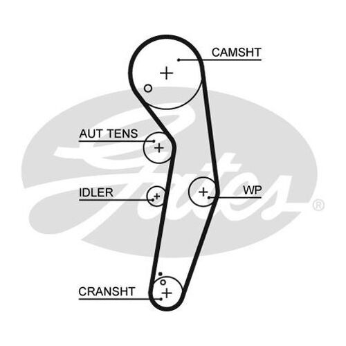 Timing Belt Gates T1547 for Volkswagen Golf MK 5 1K 4D Hatchback ,  TDI Comfortline,  TDI Trendline 1.9 Diesel-T BKC