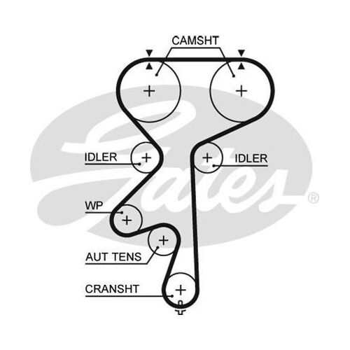 Timing Belt Gates T1566 for Holden Special Vehicles VXR AH HatchbackTurbo 2.0 Petrol-T Z20LEH